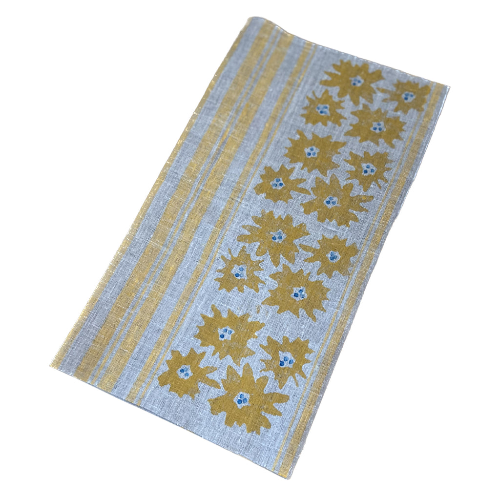 Yellow Striped Peace for Ukraine Tea Towel - 2023 Edition